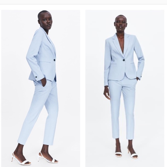 Coats | Zara Tailor Light Blue Blazer 